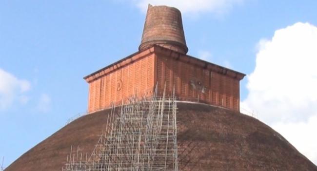 Spread of cracks on Jetavanarama Stupa minimised